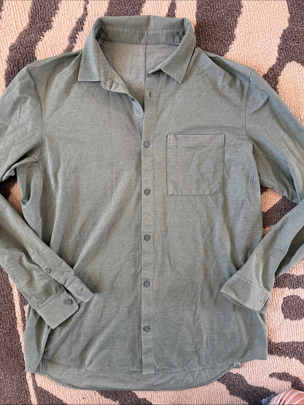 lululemon athletica Men's Olive Button-Down Shirt